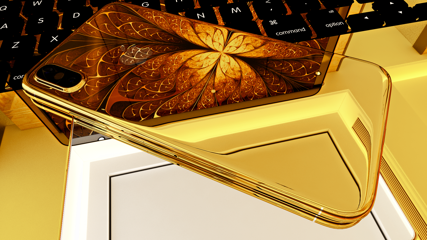 iPhone Xs Gold 24k Золото 999 пробы подарок 